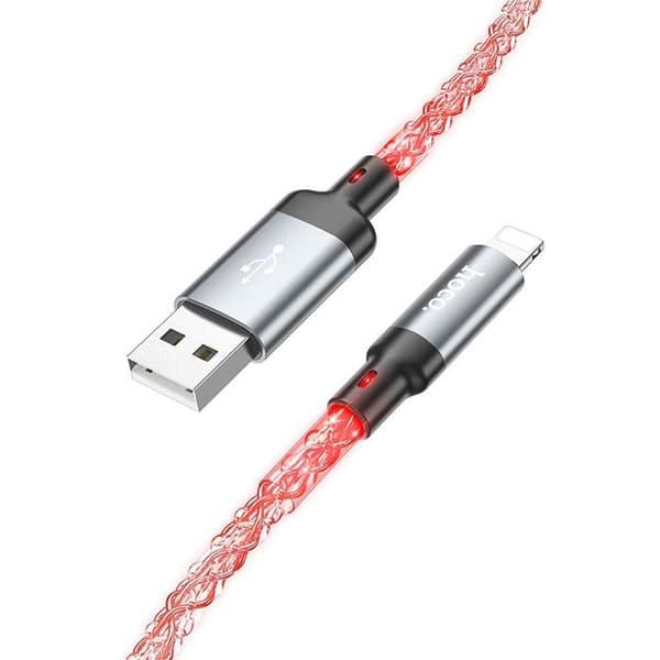 Hoco USB-A til Lightning Kabel 2.4A 1m U112 - Grå