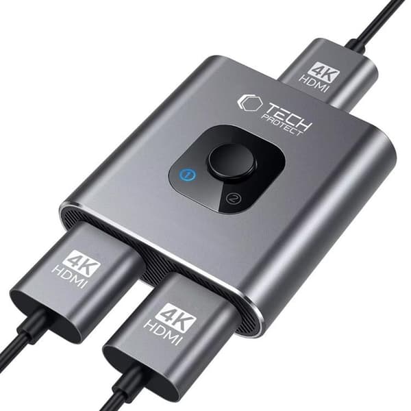 Tech-Protect HB07 2in1-keskitinsovitin - Avaruudenharmaa