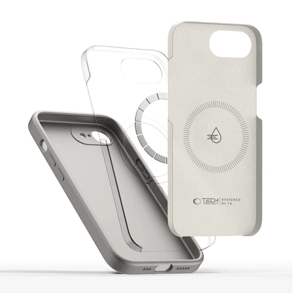 Tech-Protect Telefontaske til iPhone 16e/17e Magsafe Silikone - Stengrå