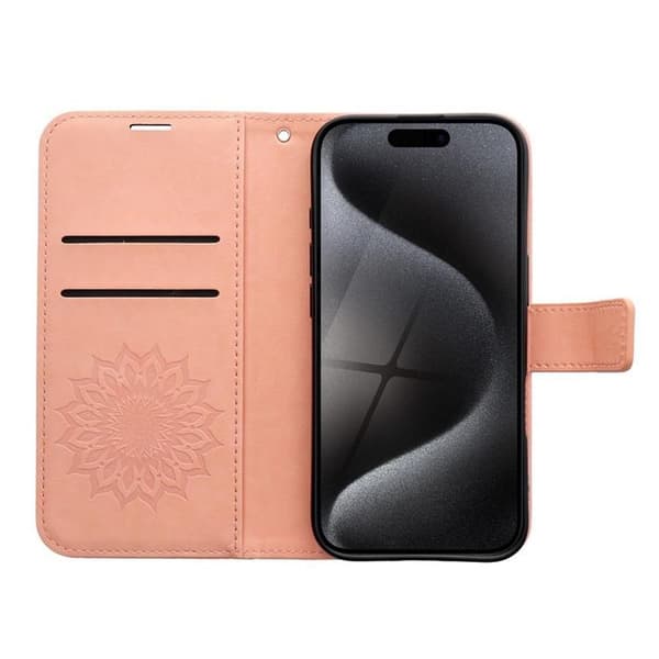 iPhone 16 Pro Plånboksfodral Mezzo Mandala - Peach Fuzz