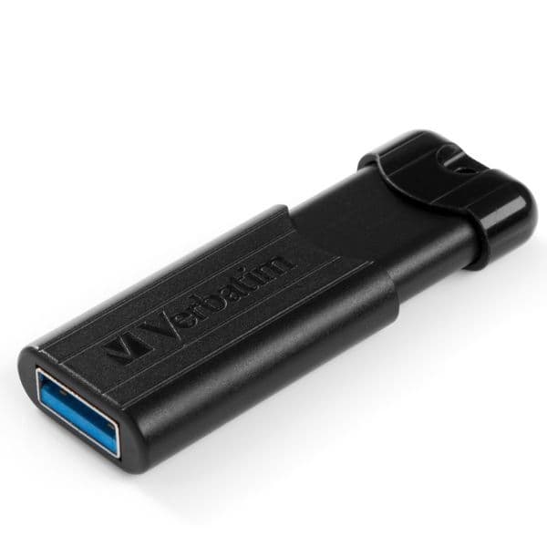 Verbatim Pendrive 64GB USB-A 3.2 PinStripe - Sort