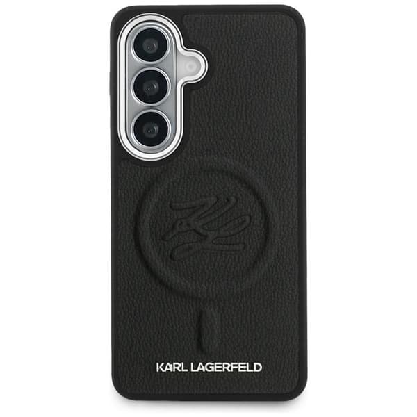 Karl Lagerfeld Mobilcover Til Galaxy S26 Plus MagSafe Prægede Initialer - Sort