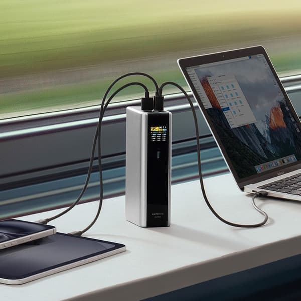 Cuktech Powerbank 20000 mAh 210W 2xUSB-C 1xUSB-A - Harmaa