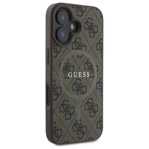 Guess Mobilskal till iPhone 16 MagSafe 4G Ring Classic - Brun
