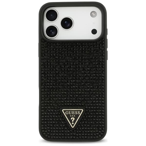 Guess Mobilskal till iPhone 17 Pro Rhinestone Triangle Logo - Svart