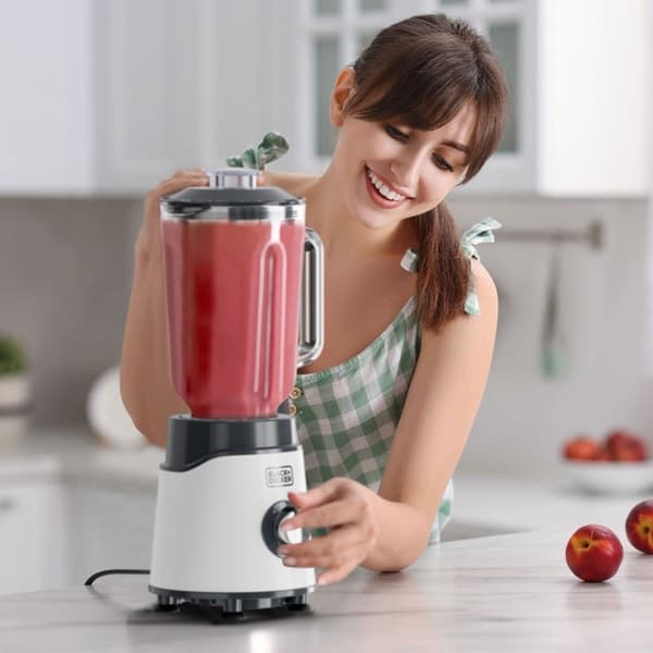 BLACK+DECK Blenderkrukke Blender 1000W Hvid