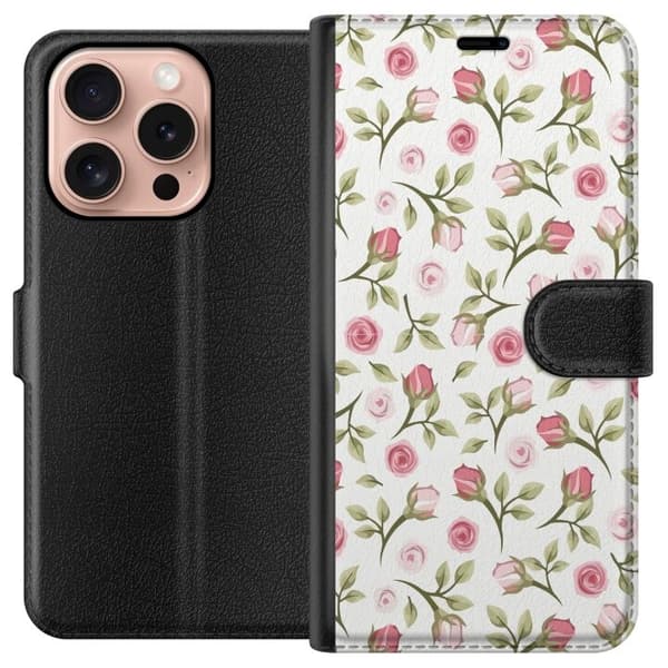 Plånboksfodral till Apple iPhone 16 Pro med Blommigt