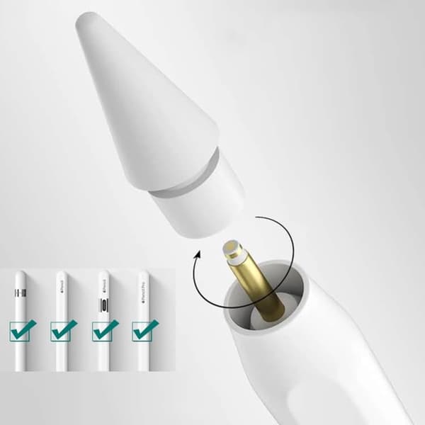 Tech-Protect [4-pak] Stylus-spidser til Apple Pencil - Hvid