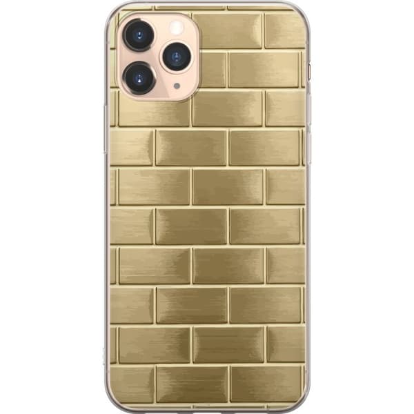 Telefontaske til Apple iPhone 11 Pro med gyldne mursten