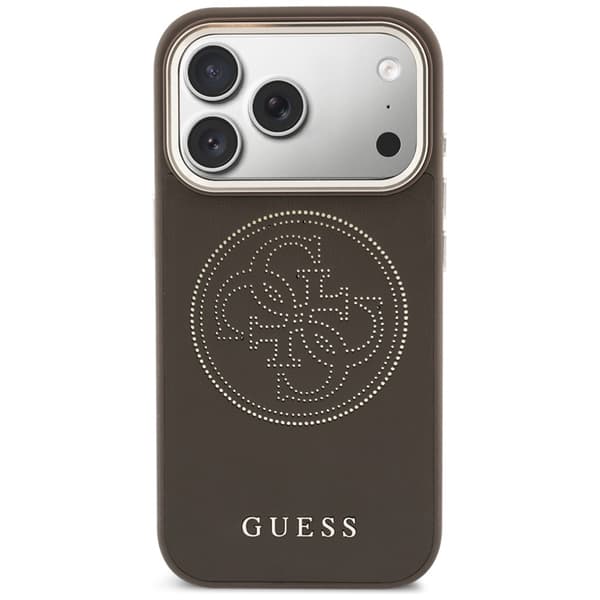 Guess Mobilskal För iPhone 17 Pro MagSafe Perforated 4G - Brun