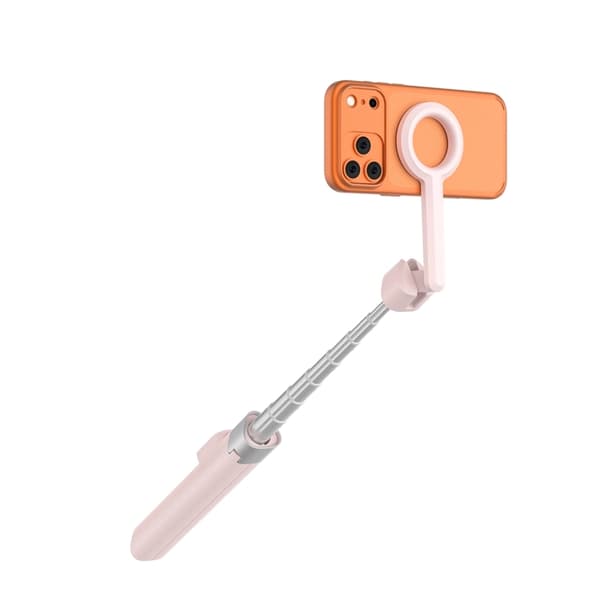 Tech-Protect Trådløs Magsafe Selfiestick Tripod L10S - Rosa/Grå
