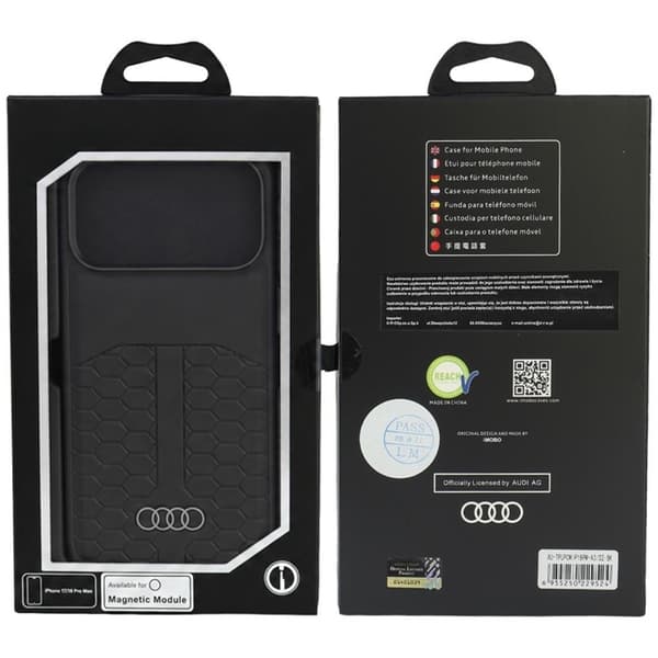 Audi Mobilcover Til iPhone 18 Pro Max/17 Pro Max Magsafe Læder - Sort