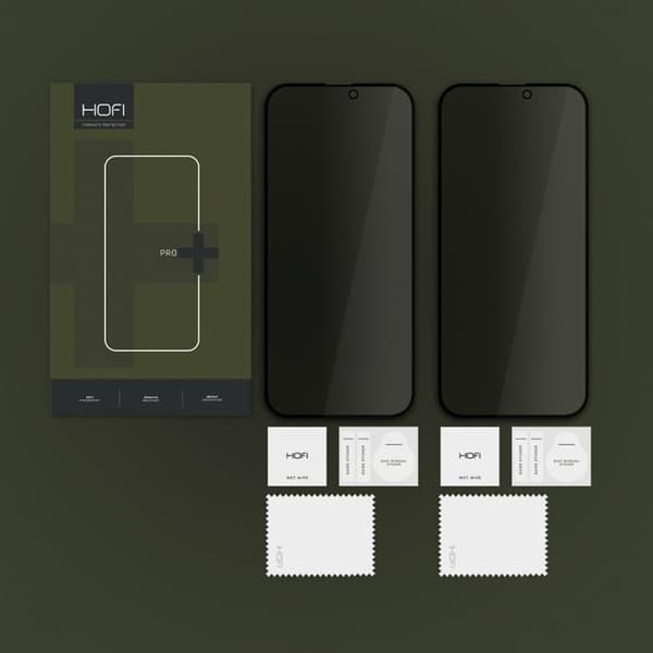 Hofi [2-Pack] iPhone 16 Pro Max/17 Pro Max Härdat Glas Skärmskydd Privacy