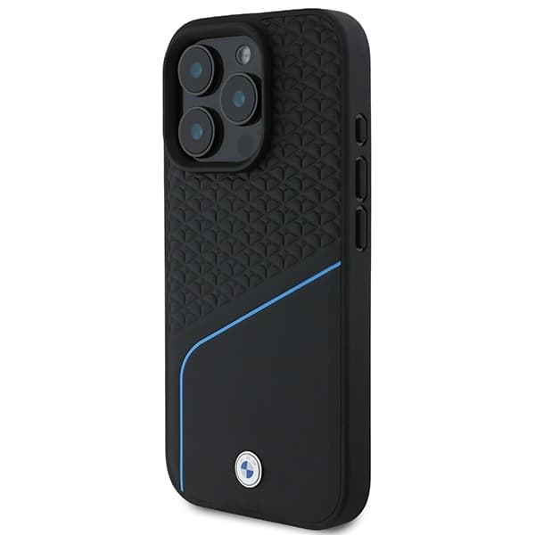 BMW telefontaske til iPhone 16 Pro Max MagSafe Textured Line - Sort