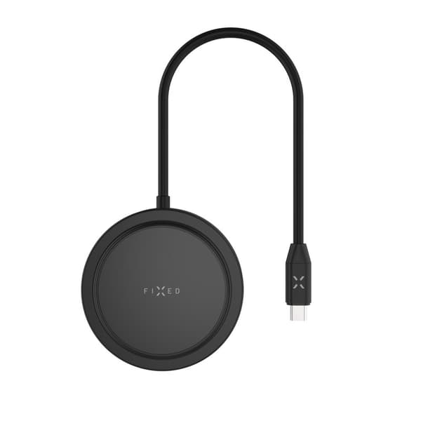 FIXED MagHub 7 i 1 USB-C HUB 4K & trådløs opladning Sort