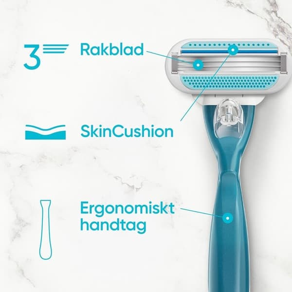 Gillette Razor Smooth + 2 stk barberblade