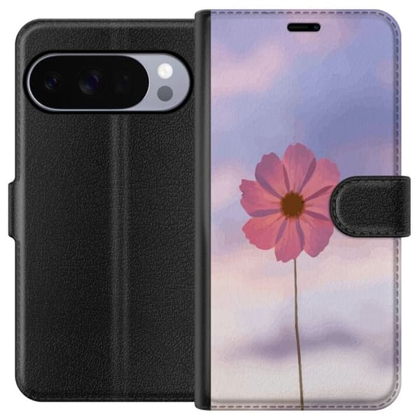 Pung Taske til Google Pixel 10 Pro med Lyserød Blomst