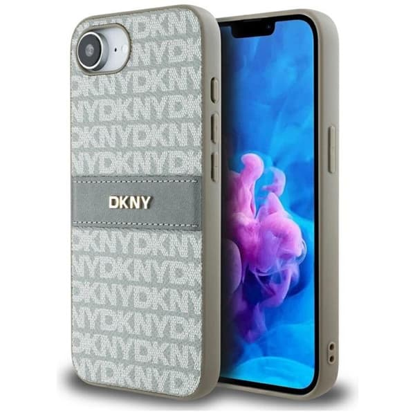 DKNY Mobilskal till iPhone 16e Repeat Texture Tonal Stripe - Beige