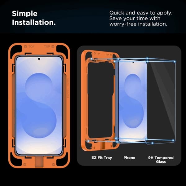 Tech-Protect [2-Pack] Galaxy S25 Härdat Glas Skärmskydd Quick Set