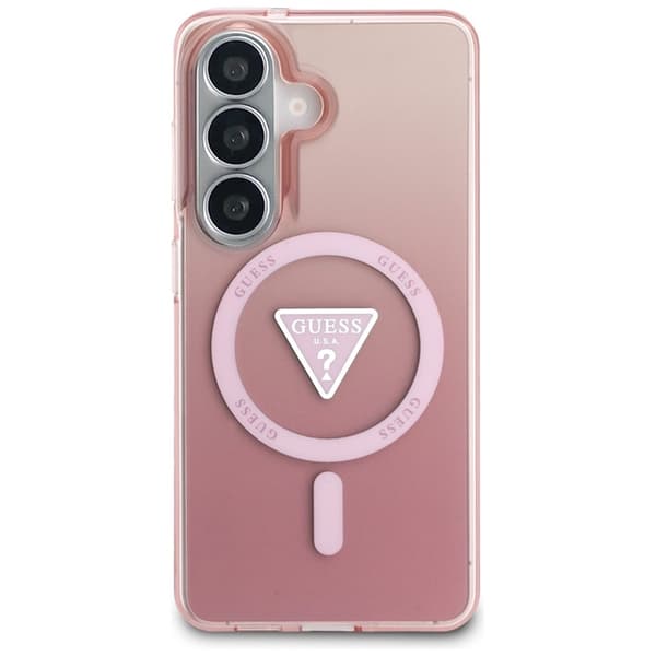 Guess Mobilskal För Galaxy S26 MagSafe IML Gradient Triangle - Rosa