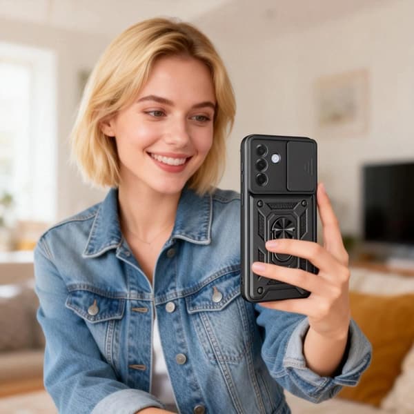 Tech-Protect Mobilcover Til Galaxy A27 Camshield Pro - Sort