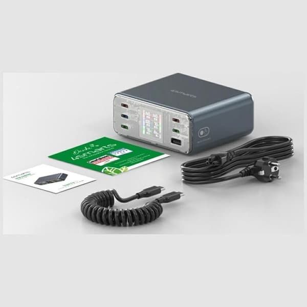 4smarts Ladestation 360W 5xUSB-C 1xUSB-A Lucid GaN DIY - Grå