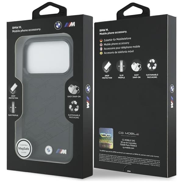 BMW telefontaske til iPhone 17 Pro MagSafe M Shape Logo - Sort