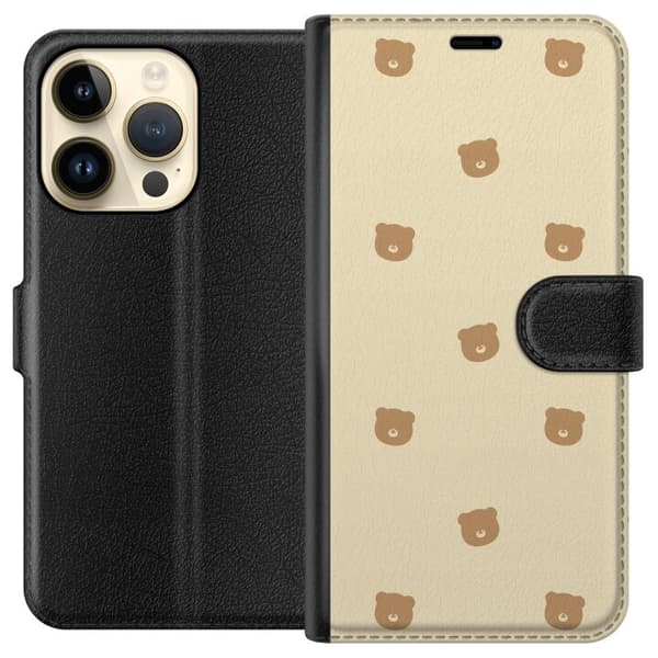 Apple iPhone 15 Pro Pung Taske med Bjørnemønster