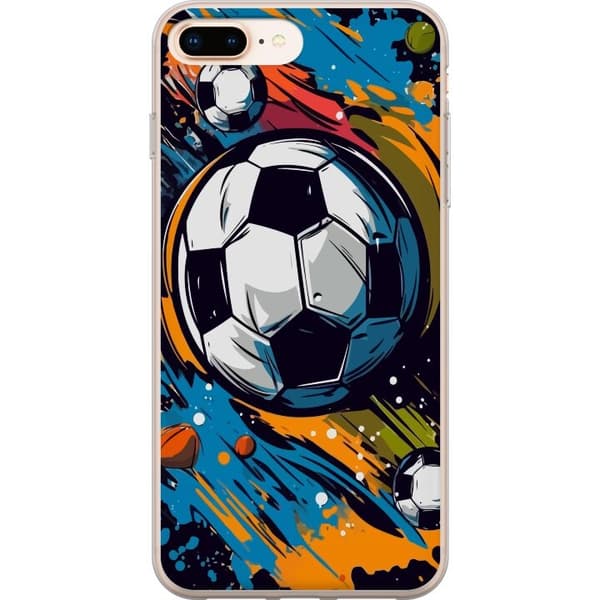 Telefontaske til Apple iPhone 8 Plus med fodbolde