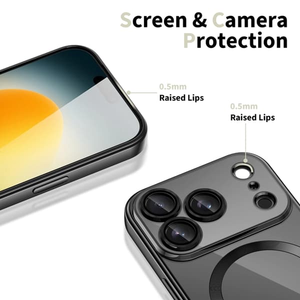 Tech-Protect telefontaske til iPhone 17 Pro Magsafe Flex - skinnende sort