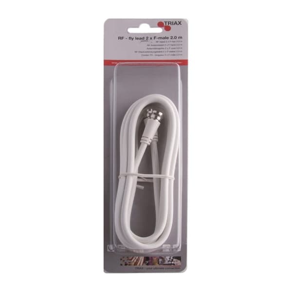 TRIAX Antennekabel F til F 2 m Hvid