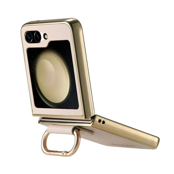 Mobilskal för Galaxy Z Flip 6 Electroplating Ring Kickstand