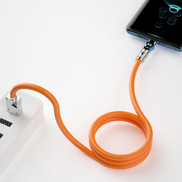 Dudao Kabel USB-C til Lightning (1m) Vinklet - Orange
