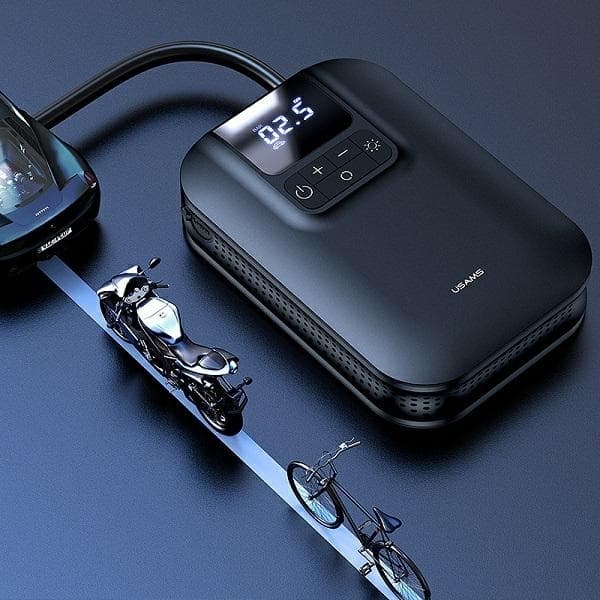 USAMS US-ZB215 Mini Bilpumpe 5000mAh - Sort