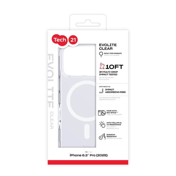 Tech21 Evo Lite MagSafe Apple iPhone 17 Pro Transparent