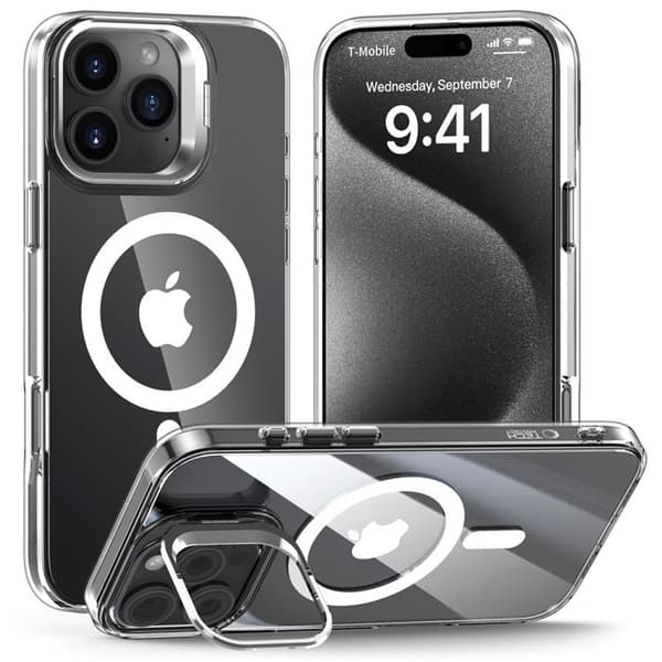 Tech-Protect telefontaske til iPhone 16 Pro Magsafe Magstand - Klar