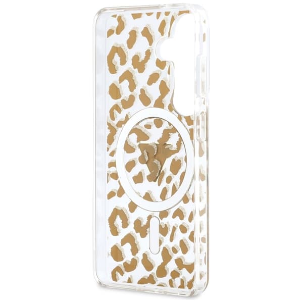 Guess Mobilskal För Galaxy S26 MagSafe IML Leopard Print Triangle