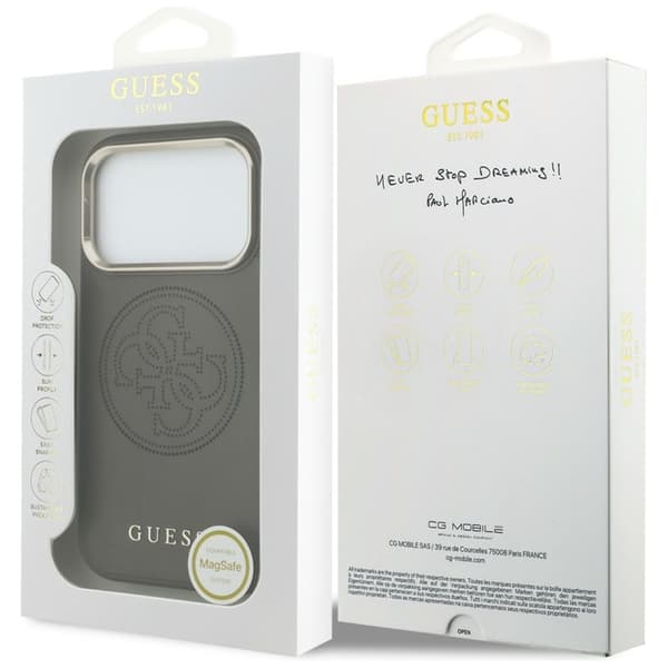 Guess Mobilskal För iPhone 17 Pro Max MagSafe  Perforated 4G - Brun