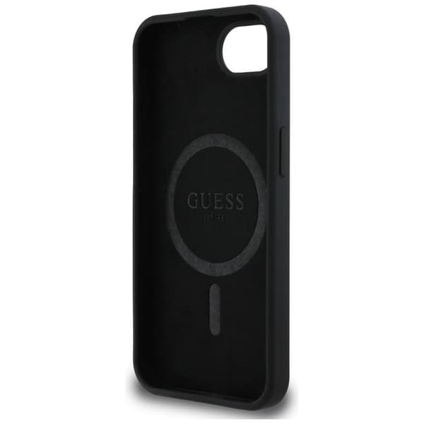 Guess Mobilskal till iPhone 16e MagSafe Silikon Script Metal Logo