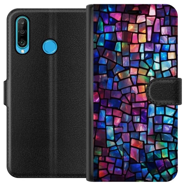 Plånboksfodral till Huawei P30 lite med Disco