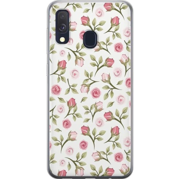 Telefontaske til Samsung Galaxy A40 med blomster