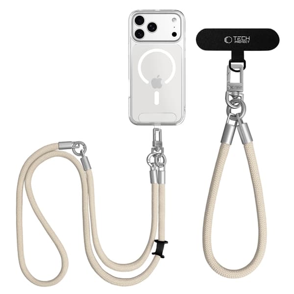 Tech-Protect Mobilrem Crossbody C10S - Beige/Titanium