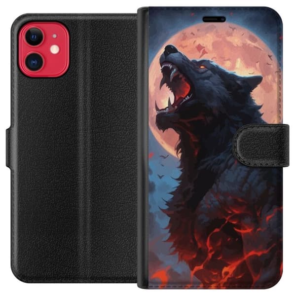 Apple iPhone 11 tegnebog med hylende ulv