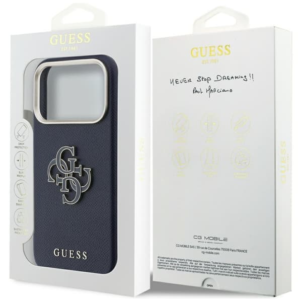 Guess Mobilskal iPhone 17 Pro Max FW Resin Logo - Blå