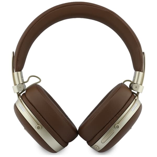 Guess On-Ear Hörlurar Bluetooth ENC Metal Grained Triangle Logo - Brun