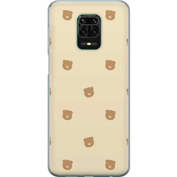 Taske til Xiaomi Redmi Note 9 Pro med bjørnemønster