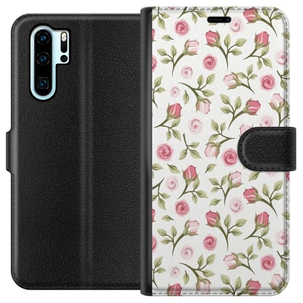 Pung Taske til Huawei P30 Pro med Blomster