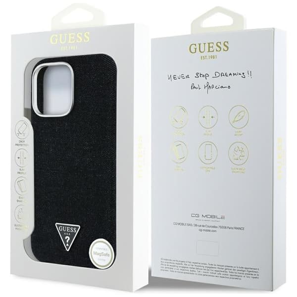 Guess Mobilskal till iPhone 16 Pro Max MagSafe Denim Triangle