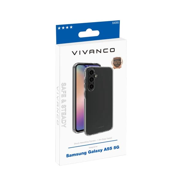 Vivanco Safe & Steady skal Galaxy A55 5G Transparent