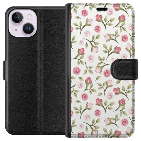 Pung Taske til Apple iPhone 14 med Blomster